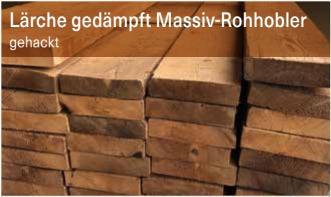 Lärche gedämpft Massiv-Rohhobler, gehackt